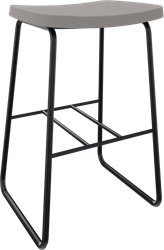 Forza kruk op sledeframe zonder rugleuning, Ø 19/12 mm, zithoogte 62 cm, zitting gestoffeerd 5 cm