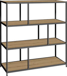 Flexwall frame 124 hg x 119 br x 43 dp, indeling 6-vaks inclusief 4 legborden