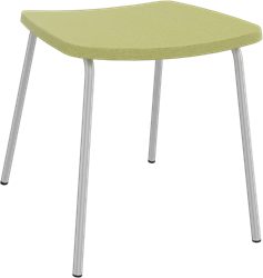 Forza 4-poots kruk zonder rugleuning, Ø 19/12 mm, zithoogte 46 cm, zitting gestoffeerd 3 cm