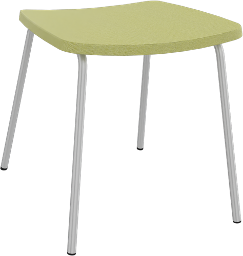 Forza 4-poots kruk zonder rugleuning, Ø 19/12 mm, zithoogte 46 cm, zitting gestoffeerd 3 cm