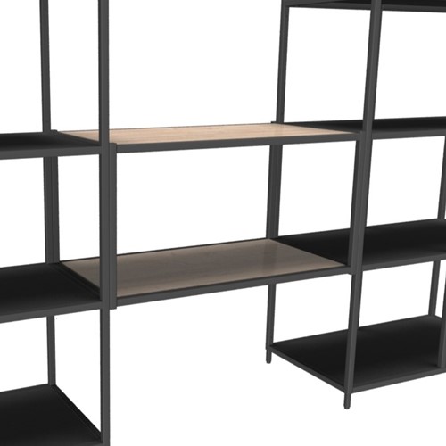 Flexwall tussenhangend element 40 hg x 80 br x 43 dp, 1-vaks inclusief 2 legborden