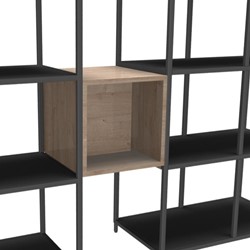 Flexwall tussenhangend opbergelement 36 br x 36 hg x 43 dp, 1-vak met tussenschot, 2-zijdige toegang