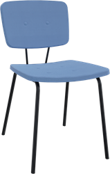 Forza 4-poots zonder armleuning, Ø 19/12 mm, zithoogte 46 cm, zitting en rug stof 3 cm