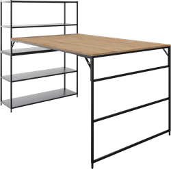Flexwall front aanbouwtafel 110 hg met 1 poot, 120 x 119 cm