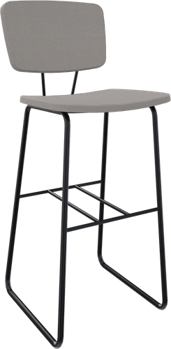 Forza sledeframe zonder armleuning, Ø 19/12 mm, zithoogte 82 cm, zitting en rug stof 3 cm