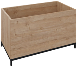 Flexwall plantenbak 1OH op metalen 4-poots sokkel 80 br x 46 hg x 43 dp