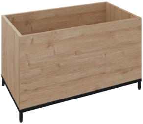 Flexwall plantenbak 1OH op metalen 4-poots sokkel 80 br x 46 hg x 43 dp