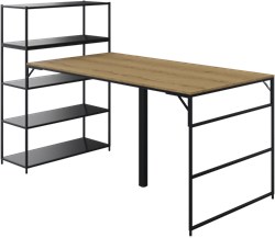 Flexwall front aanbouwtafel 110 hg met 1 poot, 200 x 119 cm