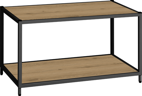 Flexwall frame 46 hg x 80 br x 43 dp, indeling 1-vak en inclusief 2 legborden