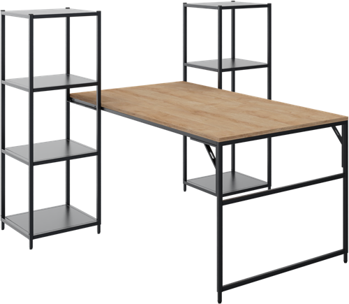 Flexwall tussenhangende tafel 75 hg met 1 poot, 180 x 80 cm