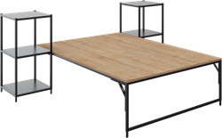 Flexwall tussenhangende tafel 46 hg met 1 poot, 200 x 119 cm