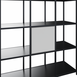 Flexwall inbouw of tussenhangend magnetisch whiteboard, 36 br x 36 hg, dubbelzijdig