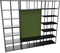 Flexwall akoestisch paneel tbv complete opstelling 6 OH, 119 br x 155 hg, volledig gestoffeerd