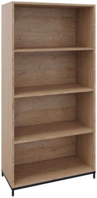 Flexwall open kast 4 OH op metalen 4-poots sokkel 80 br x 165 hg x 43 dp