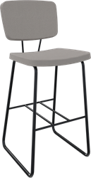 Forza sledeframe zonder armleuning, Ø 19/12 mm, zithoogte 62 cm, zitting en rug stof 5 cm