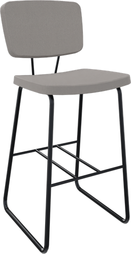 Forza sledeframe zonder armleuning, Ø 19/12 mm, zithoogte 62 cm, zitting en rug stof 5 cm