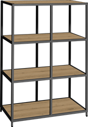 Flexwall frame 124 hg x 80 br x 43 dp, indeling 6-vaks en inclusief 4 legborden