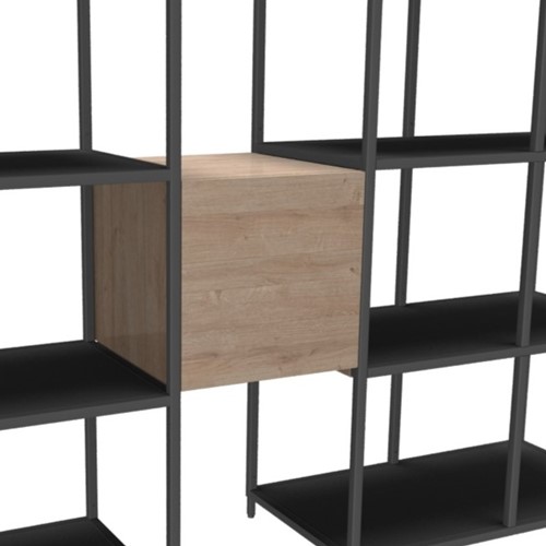 Flexwall tussenhangend opbergelement 36 br x 36 hg x 43 dp, 1x hangmappen-uittreklade, push to open