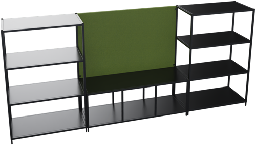 Flexwall akoestisch paneel tbv complete opstelling 3 OH, 119 br x 78 hg, volledig gestoffeerd