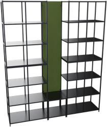 Flexwall akoestisch paneel tbv complete opstelling 6 OH, 41 br x 197 hg, volledig gestoffeerd