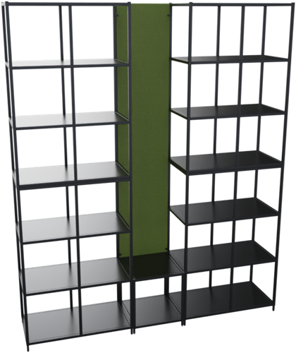 Flexwall akoestisch paneel tbv complete opstelling 6 OH, 41 br x 197 hg, volledig gestoffeerd