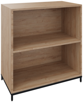 Flexwall open kast 2 OH op metalen 4-poots sokkel 80 br x 85 hg x 43 dp