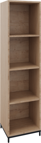 Flexwall open kast 4 OH op metalen 4-poots sokkel 41 br x 165 hg x 43 dp