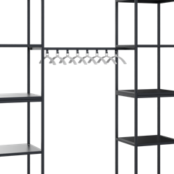 Flexwall garderobestang 80 cm breed, inclusief 8 metalen hangers, tbv ophangen tussen 2 frames