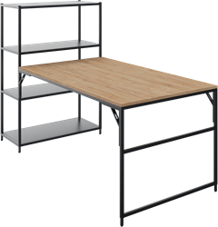 Flexwall front aanbouwtafel 75 hg met 1 poot, 120 x 80 cm