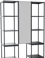 Flexwall tussenhangend magnetisch whiteboard, 36 br x 115 hg, dubbelzijdig