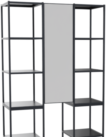 Flexwall tussenhangend magnetisch whiteboard, 36 br x 115 hg, dubbelzijdig