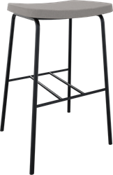Forza 4-poots kruk zonder rugleuning, Ø 19/12 mm, zithoogte 62 cm, zitting gestoffeerd 5 cm