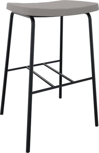 Forza 4-poots kruk zonder rugleuning, Ø 19/12 mm, zithoogte 62 cm, zitting gestoffeerd 5 cm