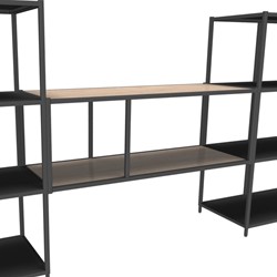 Flexwall tussenhangend element 40 hg x 119 br x 43 dp, 2-vaks inclusief 2 legborden