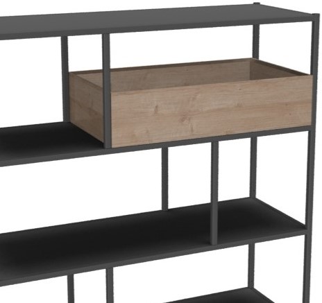 Flexwall inbouw plantenbak 76 br x 18 hg x 43 dp, indeling 1x open bak voor plaatsing in het frame