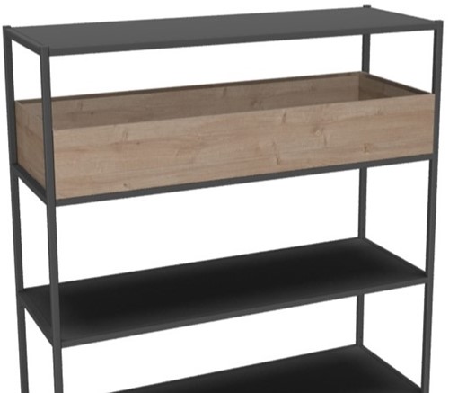 Flexwall inbouw plantenbak 115 br x 18 hg x 43 dp, indeling 1x open bak voor plaatsing in het frame