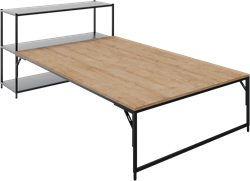 Flexwall front aanbouwtafel 46 hg met 1 poot, 80 x 119 cm
