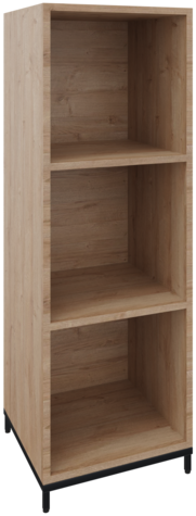 Flexwall open kast 3 OH op metalen 4-poots sokkel 41 br x 124 hg x 43 dp