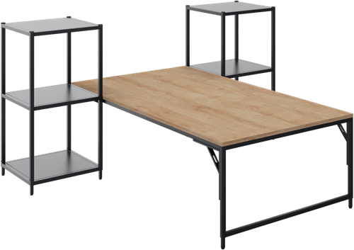 Flexwall tussenhangende tafel 46 hg met 1 poot, 180 x 80 cm