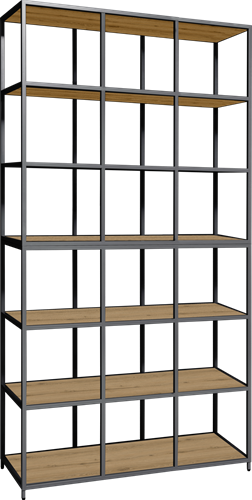 Flexwall frame 244 hg x 119 br x 43 dp, 18-vaks inclusief 7 legborden