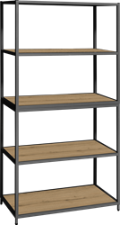 Flexwall frame 165 hg x 80 br x 43 dp, 4-vaks inclusief 5 legborden