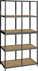 Flexwall frame 165 hg x 80 br x 43 dp, 8-vaks inclusief 5 legborden