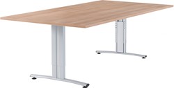 Basic vergadertafel recht 240 x 120 cm, instelbaar 62 - 86 cm