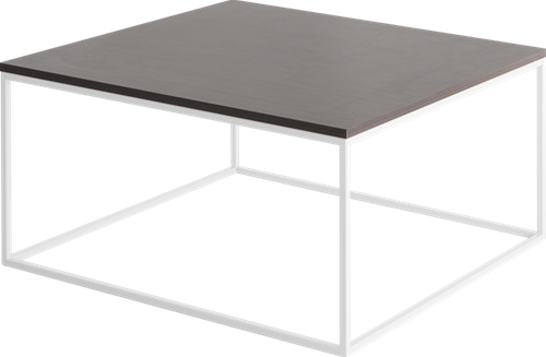 Huislijn frame Lounge tafel, vierkant 80 x 80 cm, op gelast frame 15 mm, hoogte 42 cm