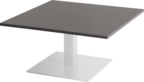 Huislijn pipe lounge tafel vierkant 80 x 80 cm, op kolom, hoogte 42 cm