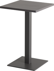 Huislijn pipe lounge tafel vierkant 38 x 38 cm, op kolom, hoogte 60 cm