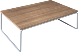 Huislijn alfa Lounge bijzettafel, recht 120 x 80 cm, sledeframe draadstaal Ø11 mm, hoogte 45 cm