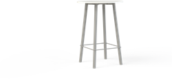 Corner tafel Ø80 cm, 4-poots onderstel Ø5 cm, hoogte 110 cm