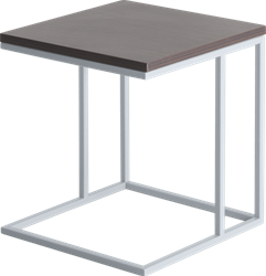 Huislijn frame Lounge tafel, vierkant 38 x 38 cm, op gelast frame 15 mm, hoogte 42 cm