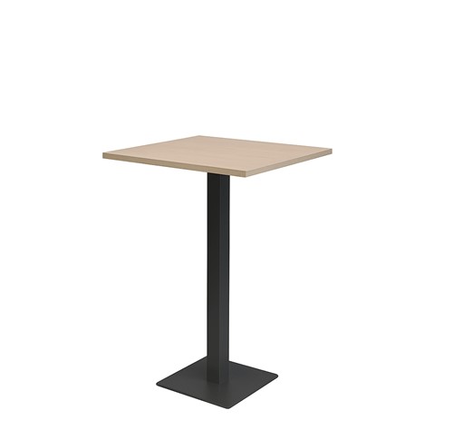 Kolom hoge tafel vierkant 80 x 80 cm, vierkante voet 50 x 50 cm, vaste hoogte 110 cm
